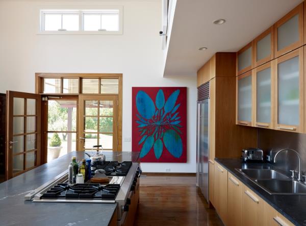 Interior of the home's kitchen. 