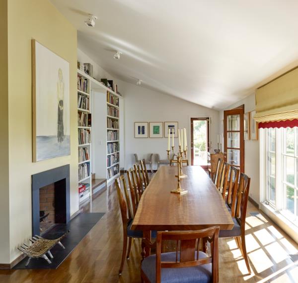 Interior of the home's dining room. 