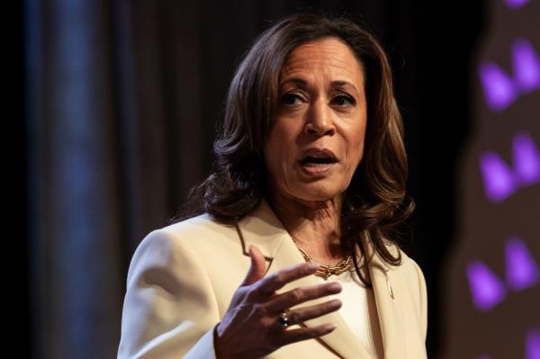 Vice President Kamala Harris speaks during the Unite Here Co<em></em>nvention on Friday, June 21, 2024, in New York.