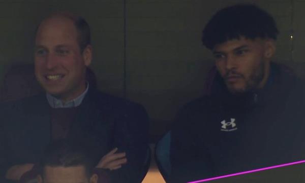 Prince William watched Aston Villa's win over Zrinjski alo<em></em>ngside England star Tyrone Mings