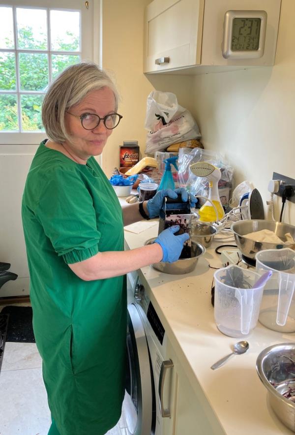 Susan in her studio