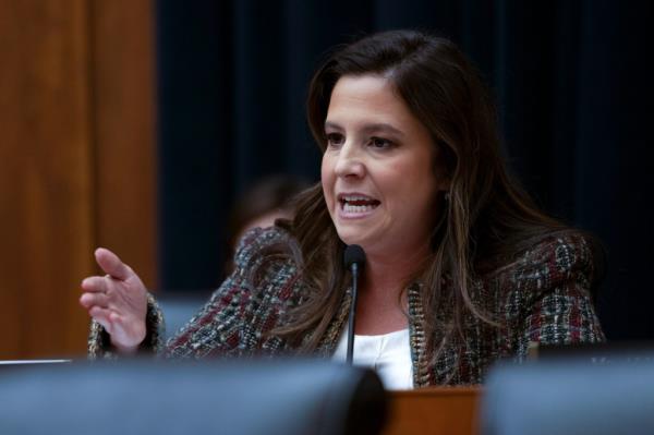 Rep. Elise Stefanik, R-N.Y., speaks during a hearing of the House Committee on Education on Capitol Hill, Tuesday, Dec. 5, 2023 in Washington.