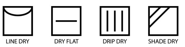 Drying laundry symbols