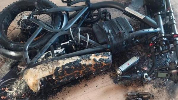 A e-bike caught fire inside an apartment complex in Bankstown on March 14 a<em></em>bout 6.30am. Picture: Supplied.