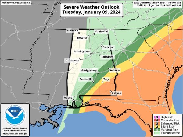 Tuesday severe weather outlook