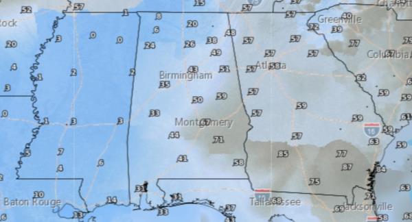 Saturday noon cloud cover