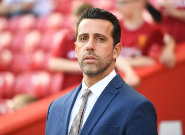 LIVERPOOL, ENGLAND - AUGUST 24: Arsenal Technical Director Edu the Premier League match between Liverpool FC and Arsenal FC at Anfield on August 24, 2019 in Liverpool, United Kingdom.