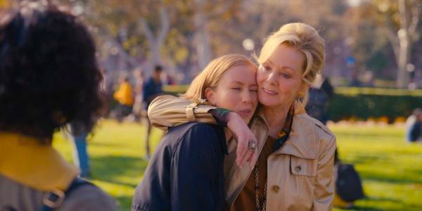 Deborah (Jean Smart) giving Ava (Hannah Einbinder) a tight hug in Hacks season 3 episode 7, 8