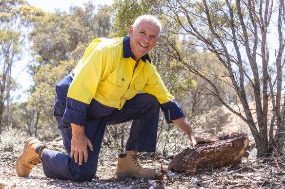 Auric Mining managing director Mark English at Jeffreys Find.