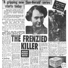 Tearout of a story a<em></em>bout the murder of 14-year-old Shirley May Collins in 1953 